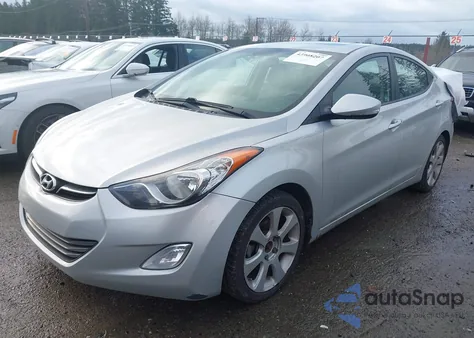 2013 Hyundai Elantra Limited from USA, damaged, VIN KMHDH4AE1DU871639